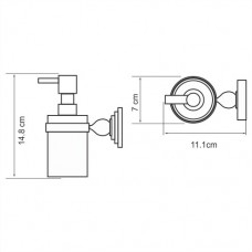 Дозатор для жидкого мыла с держателем WasserKRAFT Regen K-6999