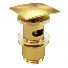 Донный клапан для раковины Wasserkraft Aisch A165 золото матовое